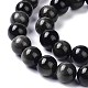 Natural Silver Obsidian Beads Strands X-G-D083-01C-3