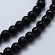 Brins de perles d'onyx noir naturel G-P369-02-8mm-3