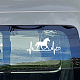 4 pièces 4 styles autocollants de voiture auto-adhésifs imperméables pour animaux de compagnie carrés DIY-GF0007-45C-5
