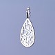 Natural White Shell Mother of Pearl Shell Pendants SSHEL-L011-13P-4