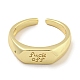Латунь манжеты кольца RJEW-Q811-01G-2