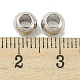 Perlas de latón con orificio grande enchapado en estante FIND-Z024-04A-P-3