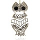 Antique Silver Alloy Owl Big Pendants ALRI-J037-28AS-2