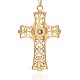 Colgantes cruz de aleación medieval ALRI-J028-01G-2