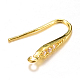 Brass Earring Hooks X-KK-R037-09G-2