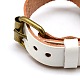 Relojes de pulsera de cuero de reloj de cuarzo antiguo de aleación de bronce retro de los hombres de moda WACH-M097-02-3