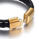 Bracelets en cuir tressé BJEW-E352-07G-3