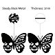 CREATCABIN Skull Butterfly Metal Wall Art Decor Wall Hanging Plaques Ornaments Iron Wall Art Sculpture Sign for Indoor Outdoor Home Livingroom Kitchen Garden Office Decoration Gift Black 6.3 x 7.9inch AJEW-WH0286-001-3