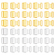 Nbeads 60 個 2 色亜鉛合金ビキニクリップ  ブラの留め具交換パーツ  ランジェリーフロントクロージャー  プラチナ·ゴールデン  16.5~17x14.5x4mm  穴：12x2mm  30個/カラー FIND-NB0004-65-1