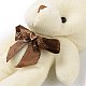 Mini giocattoli di peluche animali in cotone pp portano la decorazione del ciondolo HJEW-C002-03C-3
