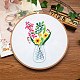 Flower Pattern DIY Embroidery Starter Kits DIY-P077-104-1