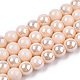 Chapelets de perles en verre opaque électrolytique GLAA-T032-P6mm-AB09-1
