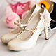 Decorazioni per scarpe da sposa con fiori in rilievo di perle finte in plastica abs FIND-WH0126-71G-6