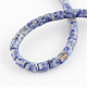 Brins de perles de jaspe de tache bleue naturelle X-G-R187-06-2