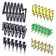 FINGERINSPIRE 36PCS Lightning Iron On Patch 6 Style Sew On Appliques Yellow Black Green Lightning Bolt Polyester Computerized Embroidery Patches with Adhesive Back for Clothing Backpack Decor PATC-FG0001-14-1