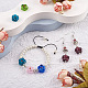 Beadthoven 35 pièces 7 couleurs perles de chalumeau cahoteuses faites à la main transparentes LAMP-BT0001-04-7
