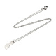 201 Stainless Steel Kitten Pendant Necklaces NJEW-T009-JN125-40-1-2