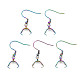 Arc-en-ciel couleur 304 crochets de boucle d'oreille en acier inoxydable STAS-N098-023-1
