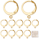 SUNNYCLUE 1 Box 120Pcs Leverback Earring Findings Real 18K Gold Plated Stainless Steel Lever Back Earring Hooks Round Leverbacks Huggie Hoops with Loops Earwires Earrings Hook for Jewelry Making Kits STAS-SC0006-28G-1