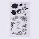 シリコーン切手  DIYスクラップブッキング用  装飾的なフォトアルバム  カード作り  花のテーマ  透明  20~56x11~80mm X-DIY-L010-Y77-1