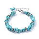 Natural & Synthetic Mixed Stone Chip Bracelets BJEW-JB04489-2