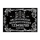 Mdf木製吊り壁板装飾  DIYペンダント作りのためのウェルカムサイン板  数字と文字の長方形  ブラック  花柄  300x210x5mm DIY-WH0272-002-1