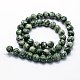 Natürliche grüne Fleck Jaspis Perlen Stränge G-I199-30-6mm-2