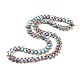 Transparent Electroplate Glass Beads Strands X-EGLA-E030-01O-01-2