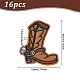 FINGERINSPIRE 16PCS Cowboy Boots Iron On Patches 3.2x2.8 inch Computerized Embroidery Western Long Boot Appliques Non-Woven Fabrics Sew on Patches for Clothing Jeans PATC-FG0001-13-2