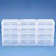 BENECREAT 12 Pack 3.5x2.4x1.2 Inches Rectangular Clear Plastic Bead Storage Box with Lid for Small Items and Crafts CON-BC0003-11-5