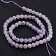 Нити круглых бусин из натурального лавандового аметиста G-O134-08-6mm-01-3