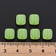 模造ゼリーアクリルビーズ  正方形  薄緑  8x8x5.5mm  穴：2.5mm  約1800個/500g MACR-S373-98-E06-5