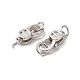 Rhodium Plated 925 Sterling Silver Lobster Claw Clasps STER-D006-23P-2