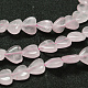 Natural Gemstone Rose Quartz Heart Bead Strands G-O021-B-14-1
