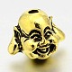 3D Buddha Head Alloy Beads PALLOY-L150-01AG-1