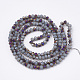 Perlas de vidrio de color sólido opaco electrochapa hebras EGLA-S171-01B-01-2