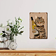 ブリキ看板ポスター  垂直  家の壁の装飾のため  長方形  猫の模様  200x300x0.5mm AJEW-WH0157-429-5