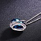 Shegrace красивое платиновое покрытие mazarine австрийское кристаллическое сердце кулон ожерелье JN244A-2