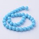 Opaque Solid Color Glass Beads Strands GLAA-D080-8mm-06-2