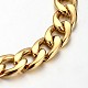 304 Stainless Steel Cuban Link Chain Bracelets STAS-O054-08-2