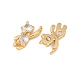 Латунные микропаве прозрачные кубические циркониевые подвески KK-XCP0001-89G-2