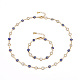 Conjuntos de joyas de collar y pulsera de cadena de eslabones de latón SJEW-JS01190-1