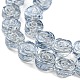 Brins de perles de verre transparentes plaquées lustre EGLA-G037-01A-PL01-3