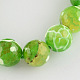 Dyed Natural Fire Crackle Agate Beads Strings G-R176-8mm-01-1
