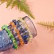 Braccialetti elasticizzati con perline di pietre preziose naturali e sintetiche unisex a 7 colori BJEW-SZ0001-017-2