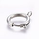 304 Stainless Steel Smooth Surface Spring Ring Clasps STAS-I094-60P-2