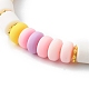 Handmade Polymer Clay Beads Stretch Bracelets BJEW-JB06428-5