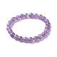 Ensemble de bracelets extensibles en perles d'améthyste naturelles en cristal de reiki pour fille femme BJEW-JB06805-01-3