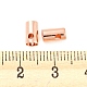 ラックメッキ真鍮ビーズ  コラム  ローズゴールド  6.8x3.7mm  穴：1.6mm KK-H449-11RG-3