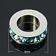 Abalorios de latón Diamante de imitación espaciador X-RB-H253-8x2.5mm-03-1